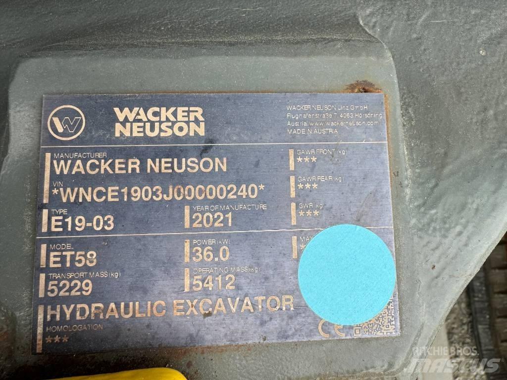 Wacker Neuson ET58 Vikšriniai ekskavatoriai