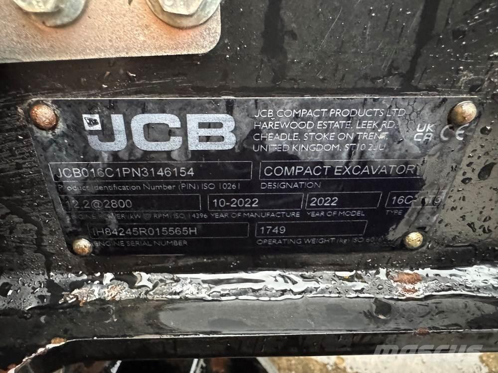 JCB 16C-1 Mini ekskavatoriai < 7 t