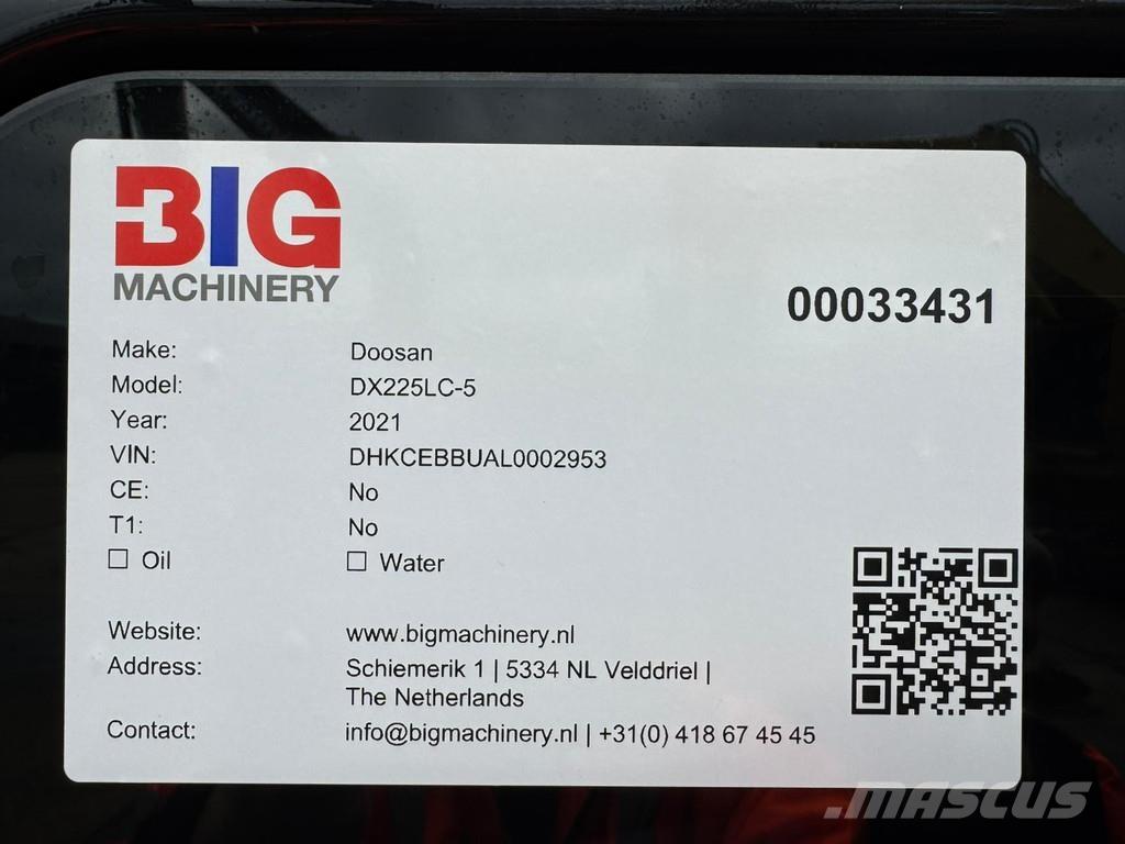 Doosan DX225LC-5 Vikšriniai ekskavatoriai