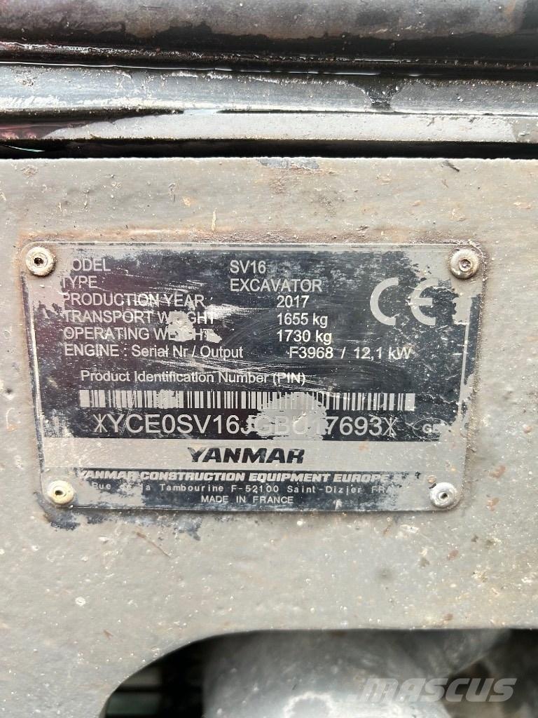 Yanmar SV 16 Mini ekskavatoriai < 7 t