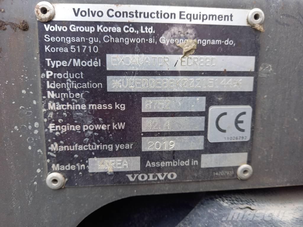 Volvo ECR 88 D Vidutinės galios ekskavatoriai 7-12 t