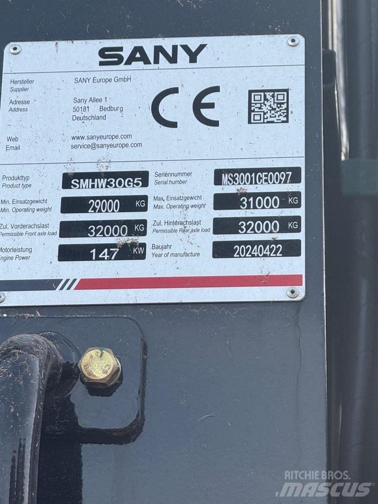 Sany SMHW 30 G5 Atliekų / pramoniniai krautuvai