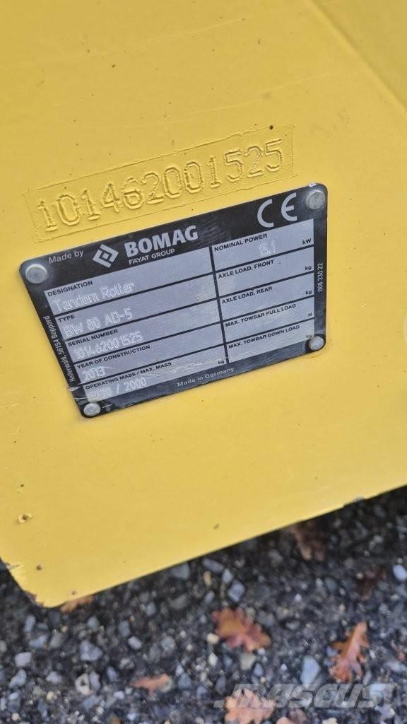 Bomag BW 80 AD-5 Porinių būgnų volai