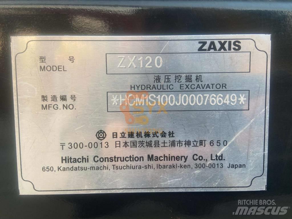 Hitachi ZX 120 Vikšriniai ekskavatoriai