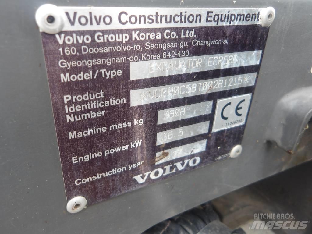Volvo ECR 58 D Mini ekskavatoriai < 7 t