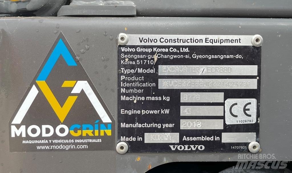 Volvo ECR 88 Mini ekskavatoriai < 7 t