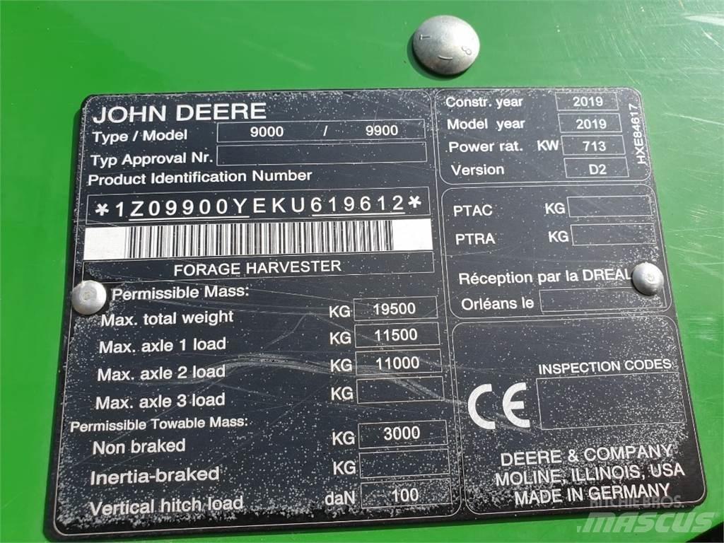 John Deere 9900 Pašarų kombainai