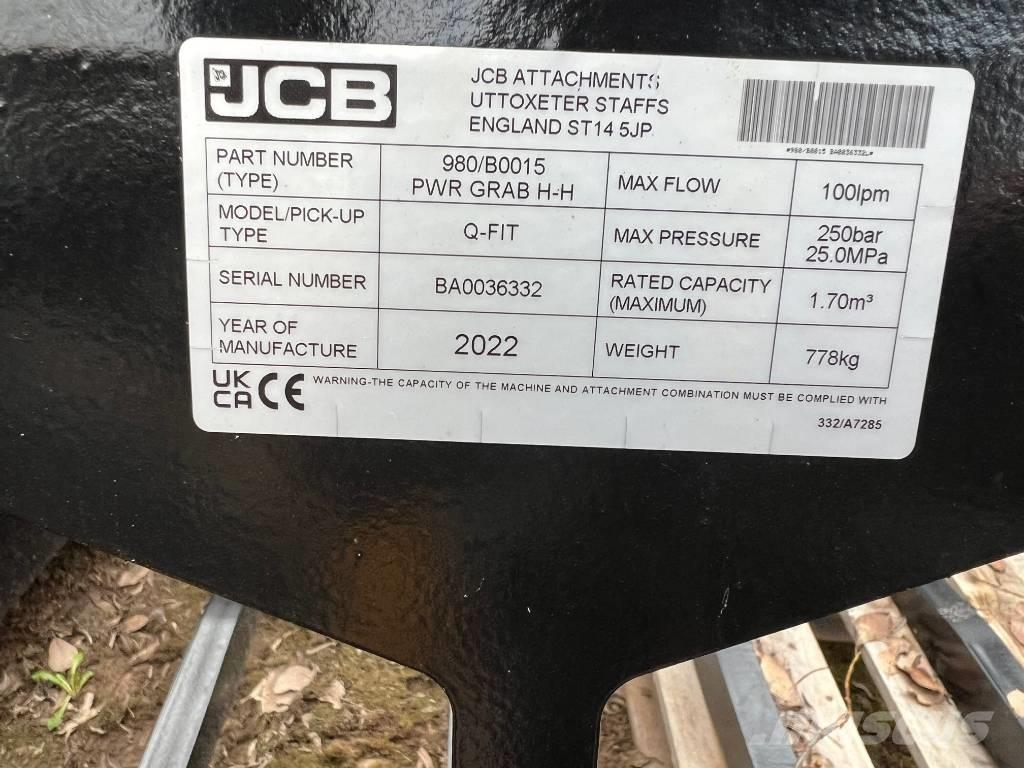 JCB 980/B0007 Grab Kiti krovimo ir kasimo mechanizmai ir jų priedai