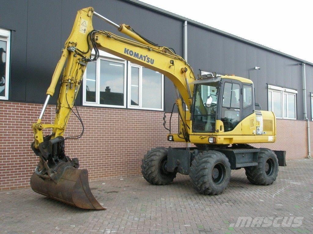 Komatsu PW140-7 Ratiniai ekskavatoriai