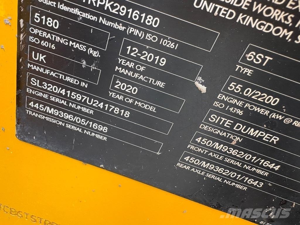 JCB 6 ST Statybiniai savivarčiai sunkvežimiai