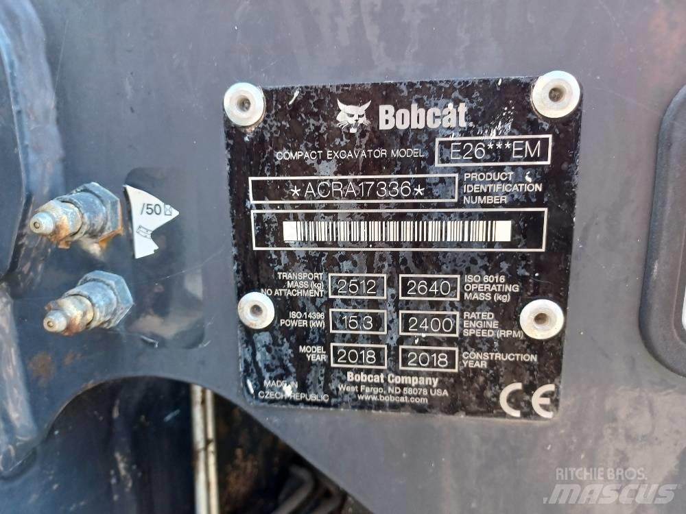 Bobcat E 26 Mini ekskavatoriai < 7 t