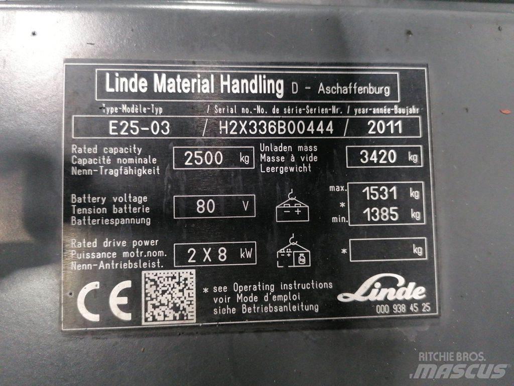 Linde E25-03 Elektriniai šakiniai krautuvai