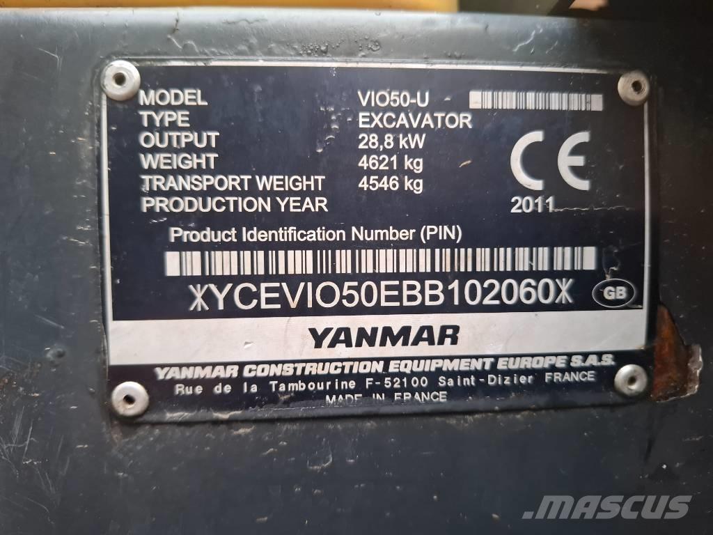 Yanmar VIO50-U Mini ekskavatoriai < 7 t