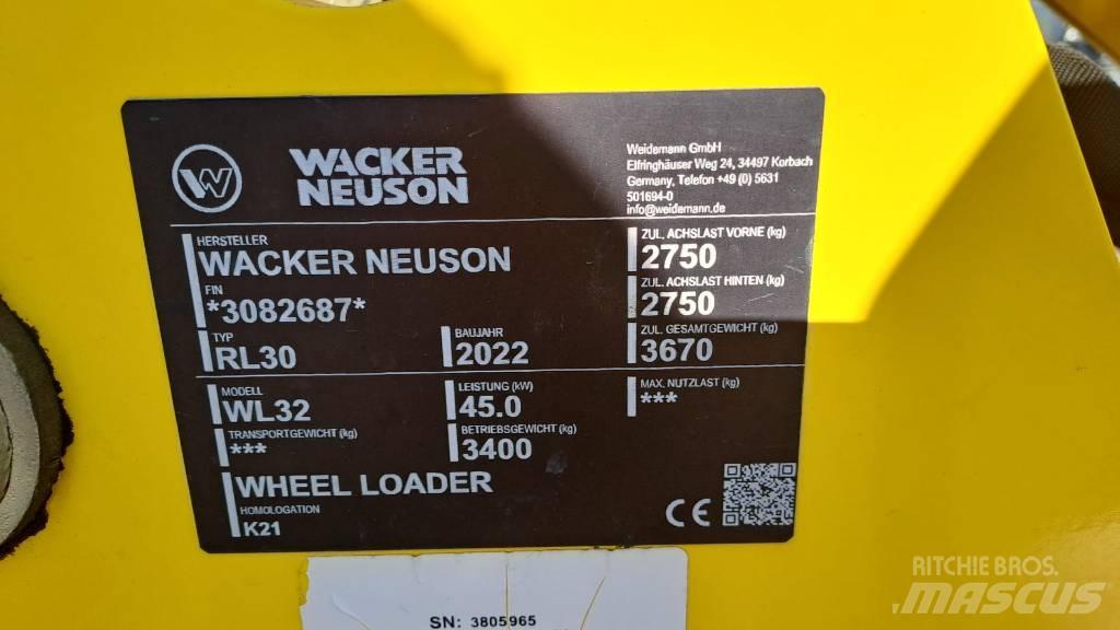 Wacker Neuson WL32 Naudoti ratiniai krautuvai
