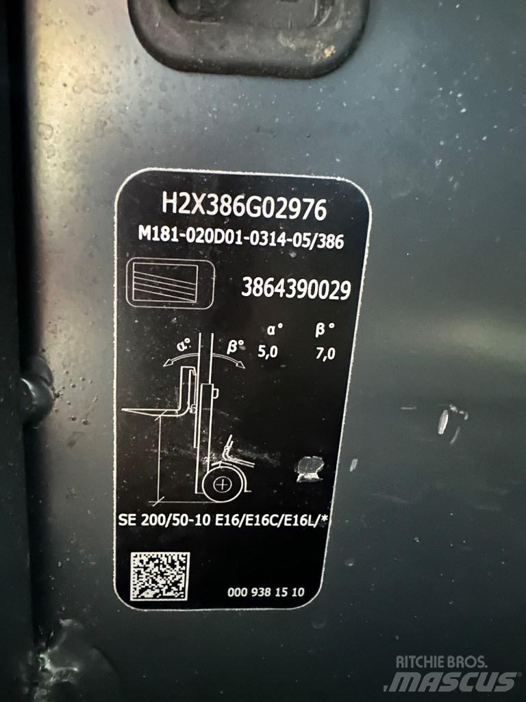 Linde E20L-02 Elektriniai šakiniai krautuvai