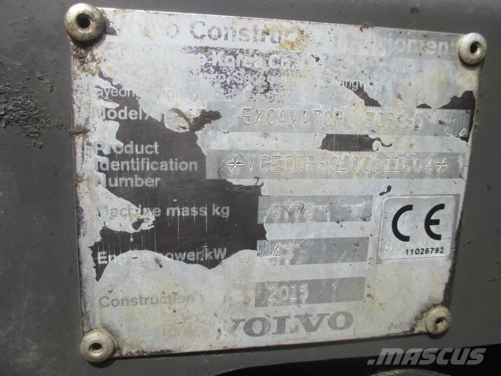 Volvo ECR 88 D Vidutinės galios ekskavatoriai 7-12 t