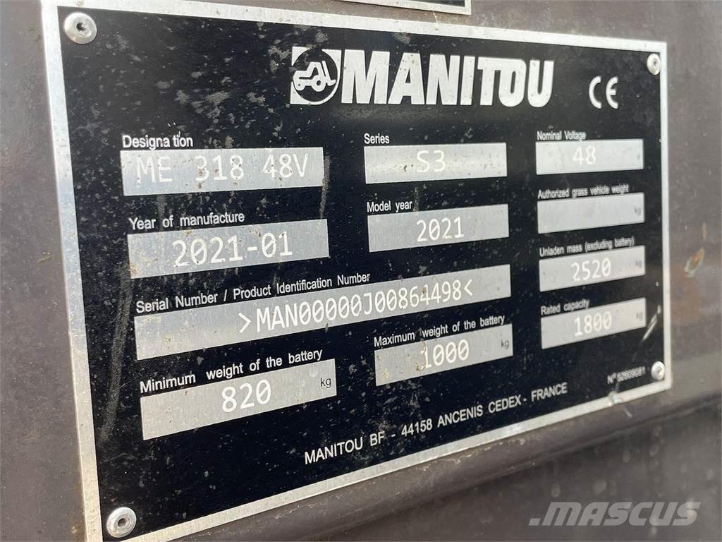 Manitou ME318 Elektriniai šakiniai krautuvai