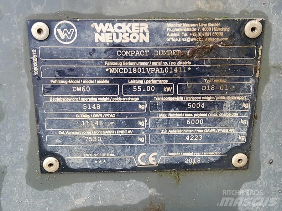 Wacker Neuson DW 60 Statybiniai savivarčiai sunkvežimiai