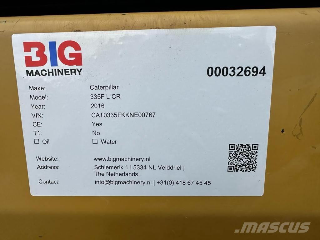 CAT 335F L CR Vikšriniai ekskavatoriai