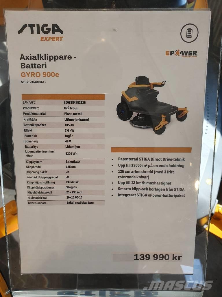 Stiga GYRO 900E DEMO Sodo traktoriukai-vejapjovės