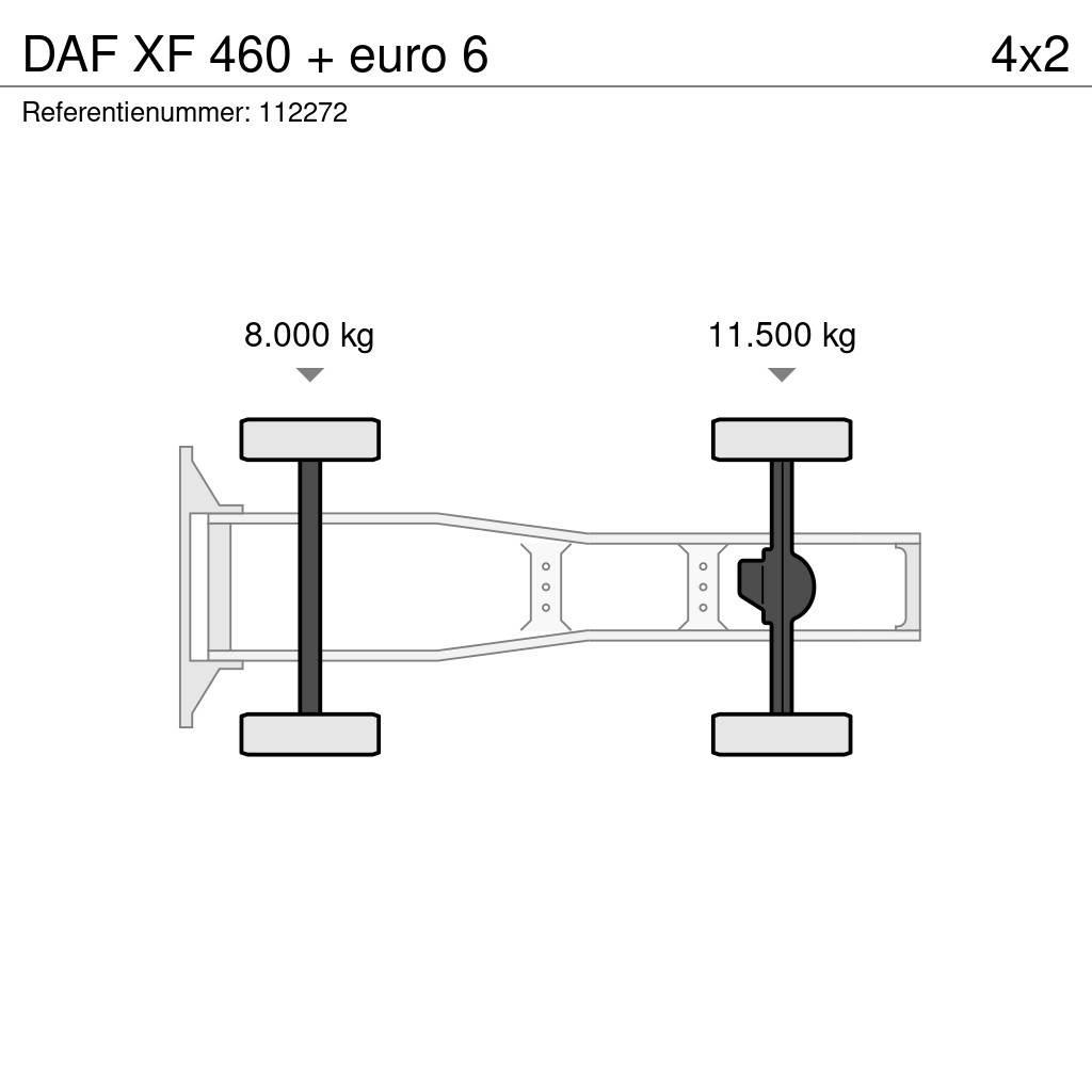 DAF XF 460 + euro 6 Naudoti vilkikai