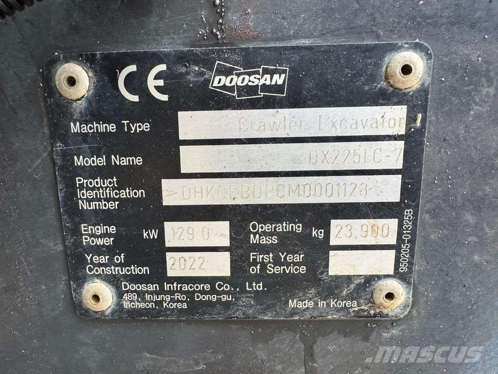 Doosan DX225LC-7 Specialūs ekskavatoriai