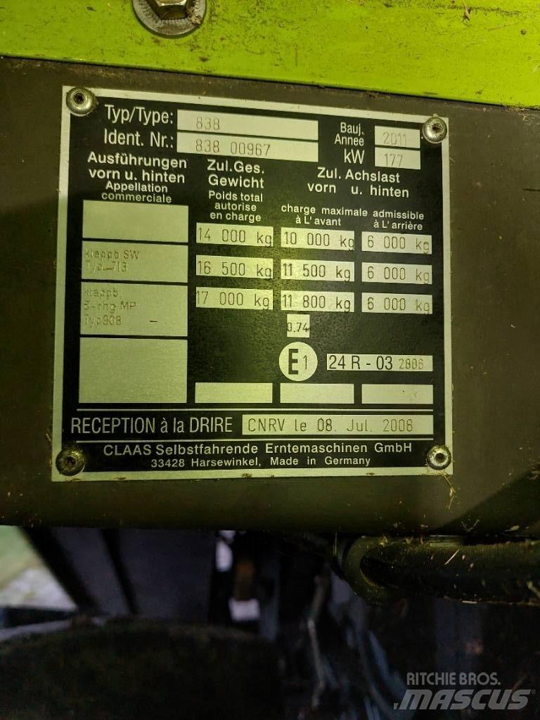 CLAAS Tucano 430 Derliaus nuėmimo kombainai