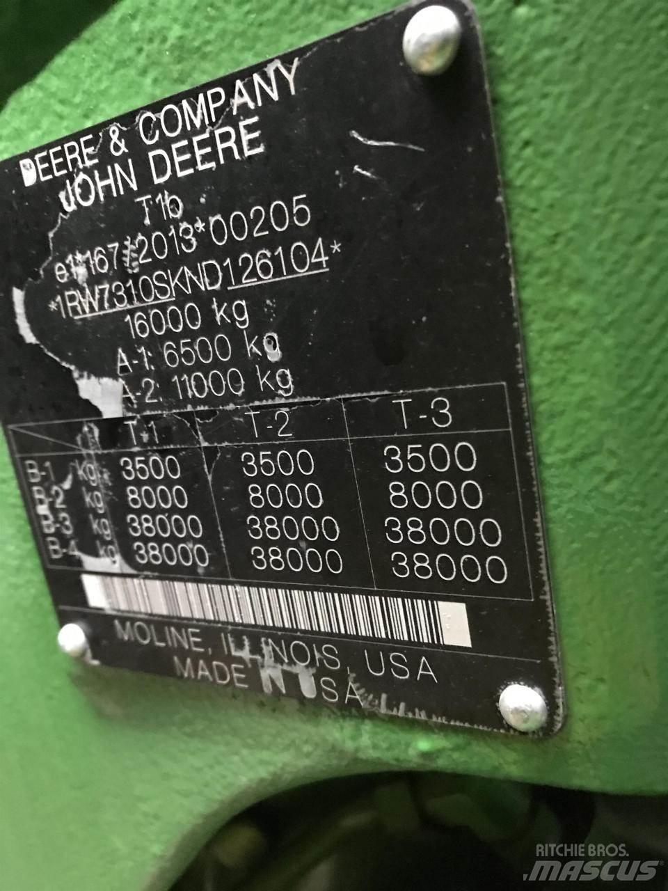 John Deere 7R 310 Traktoriai