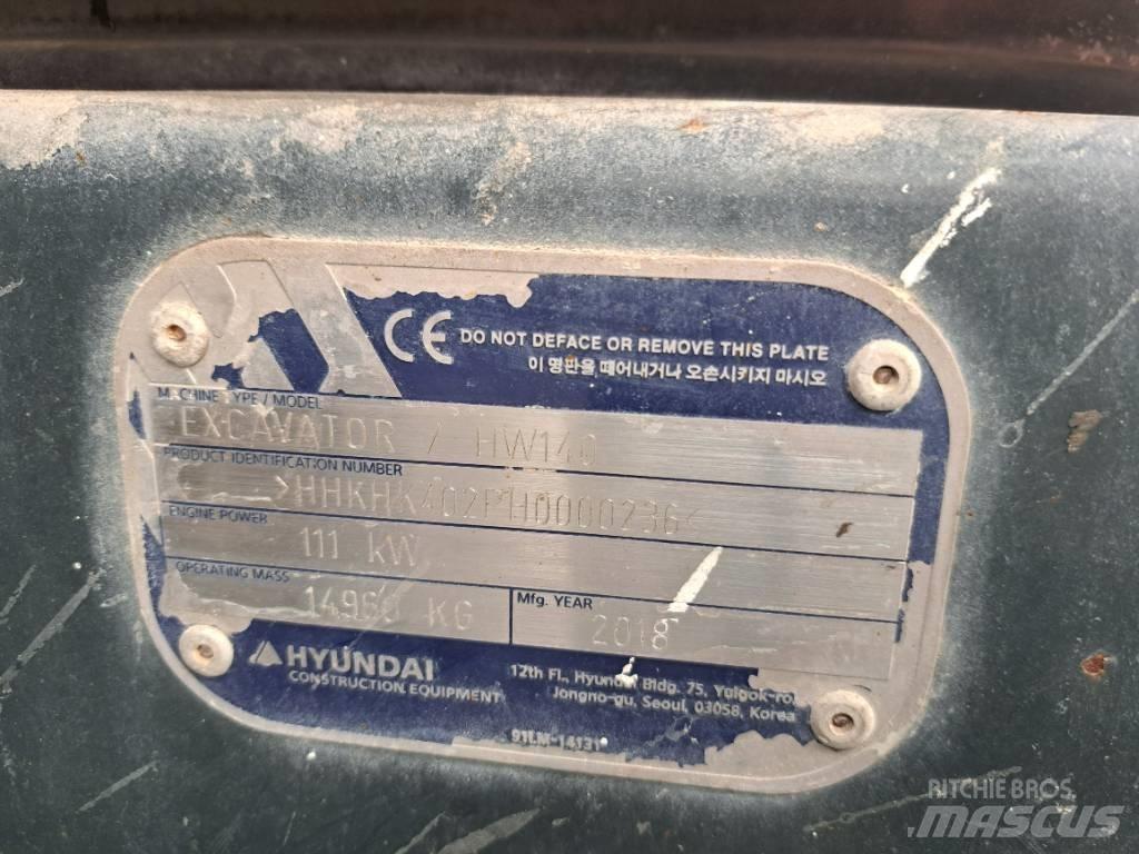 Hyundai HW140 Ratiniai ekskavatoriai