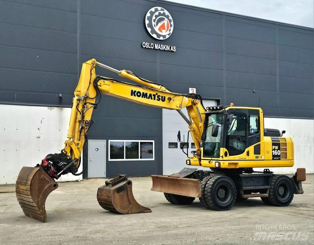 Komatsu pw 160 -8 Ratiniai ekskavatoriai