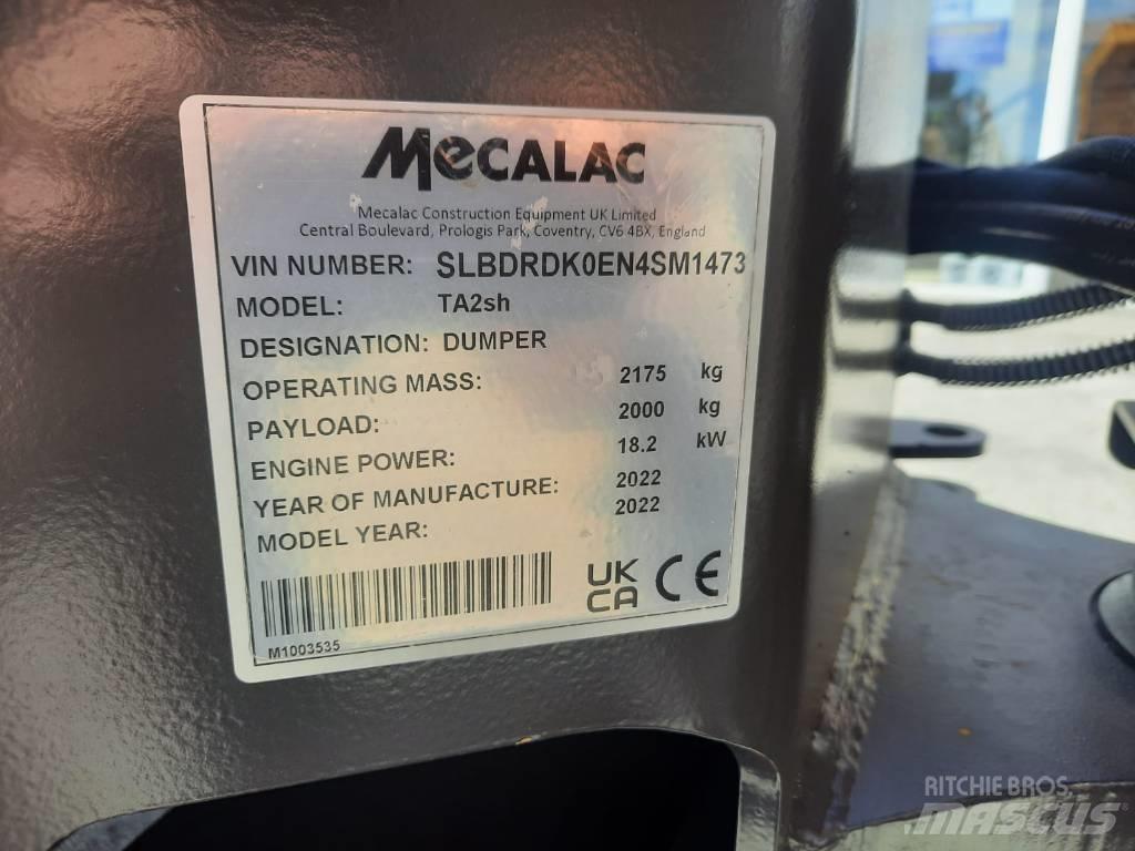 Mecalac TA2SH Statybiniai savivarčiai sunkvežimiai
