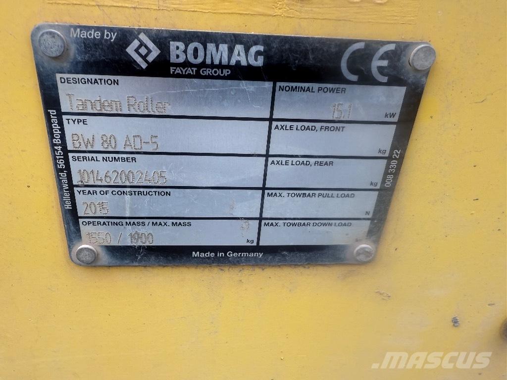 Bomag BW 80 AD-5 Porinių būgnų volai