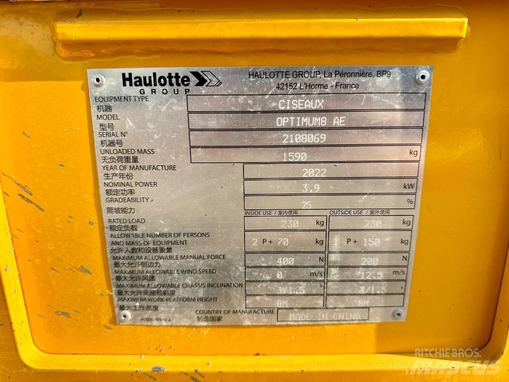 Haulotte OPTIMUM 8 Žirkliniai keltuvai