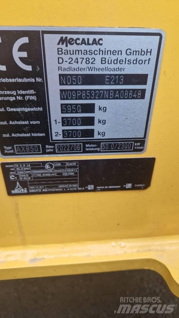 Mecalac AX 850 Naudoti ratiniai krautuvai