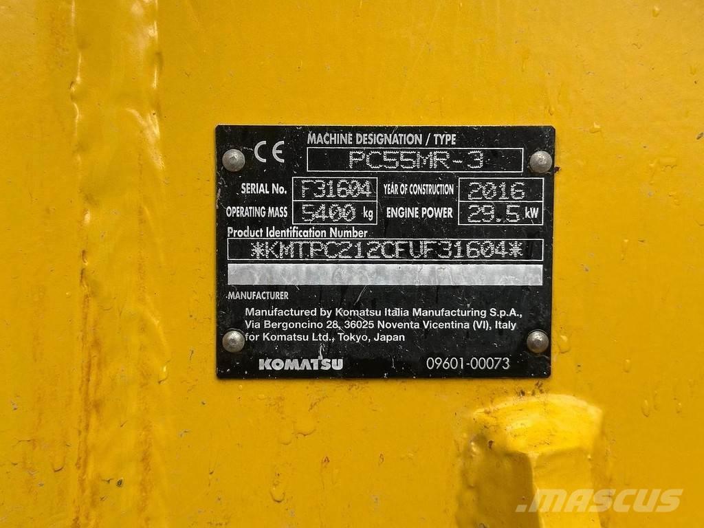 Komatsu PC55-MR3 Mini ekskavatoriai < 7 t
