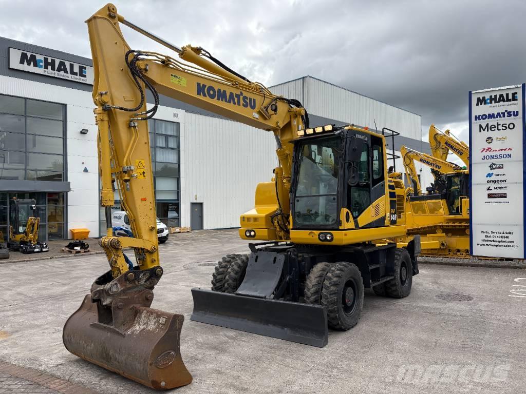 Komatsu PW148-11 Ratiniai ekskavatoriai