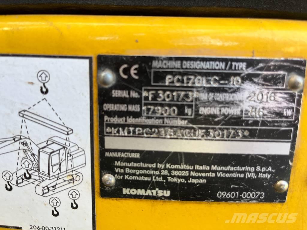Komatsu PC 170 LC-10 Vikšriniai ekskavatoriai