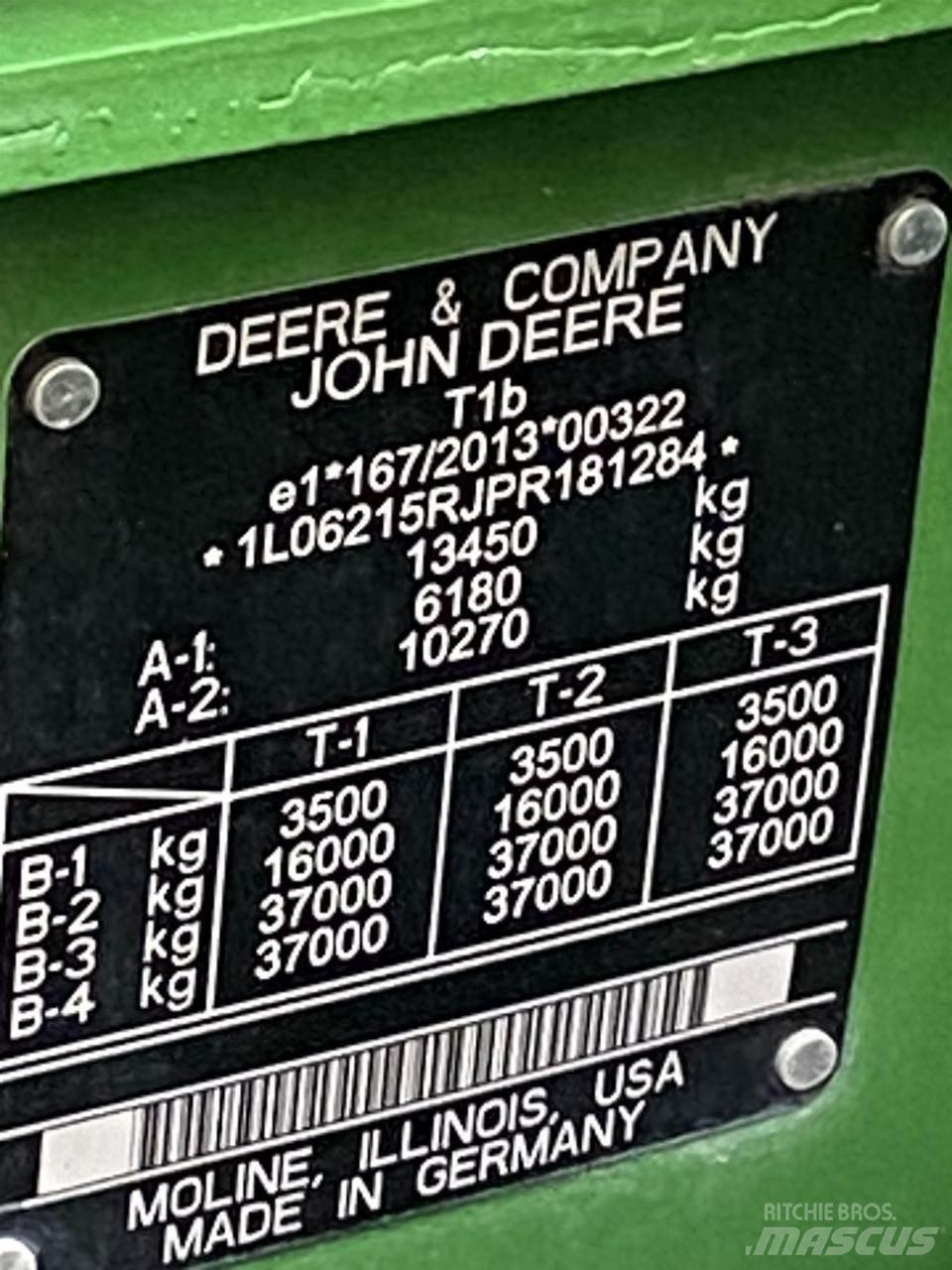 John Deere 6R 215 Traktoriai