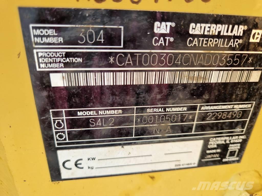 CAT 304 CR Mini ekskavatoriai < 7 t