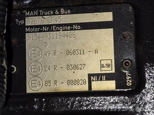 MAN D2676 LF45 Varikliai