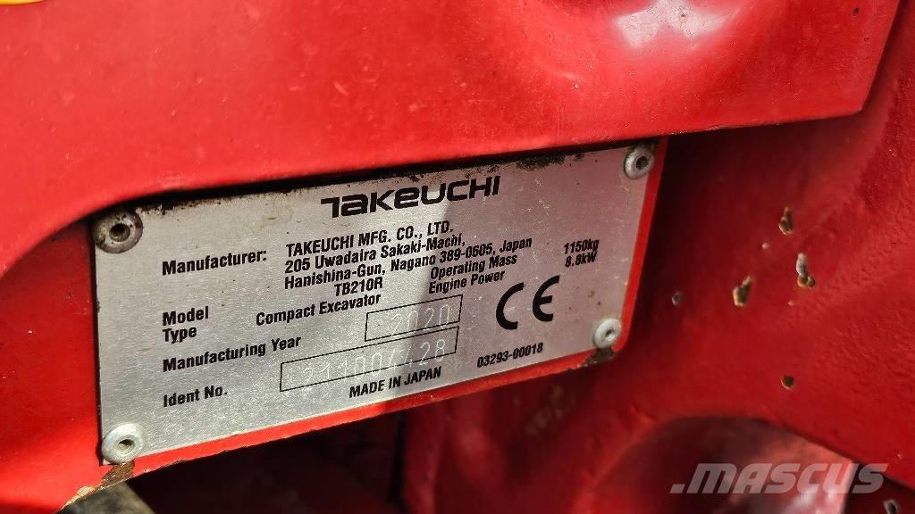 Takeuchi TB 210 R Mini ekskavatoriai < 7 t