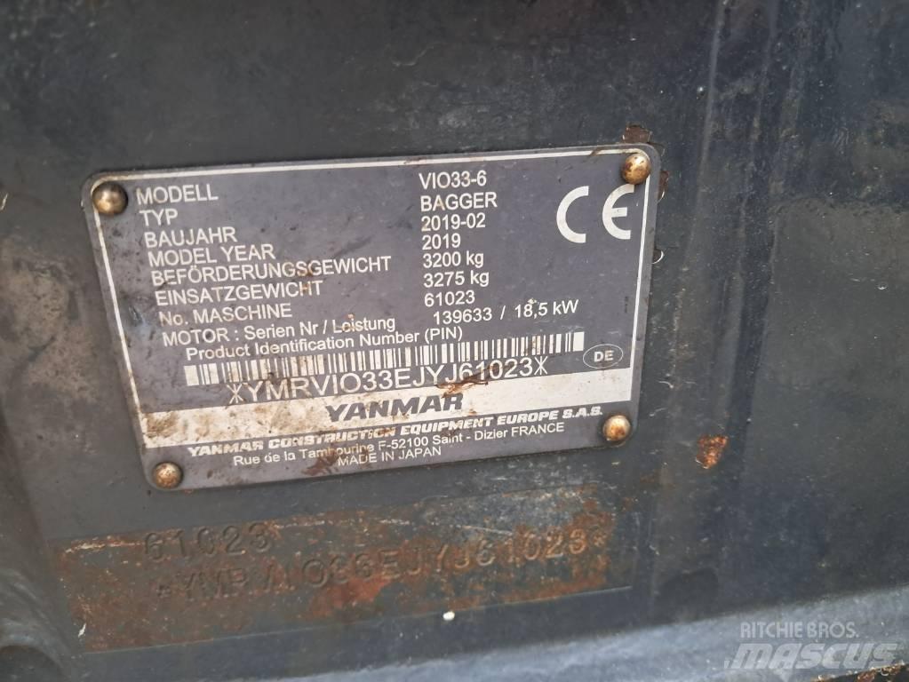 Yanmar Vio 33 Mini ekskavatoriai < 7 t