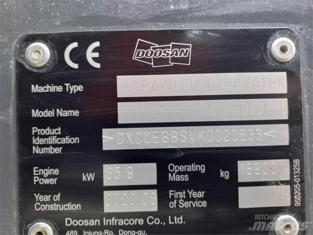 Develon DX140LCR-5 Vikšriniai ekskavatoriai