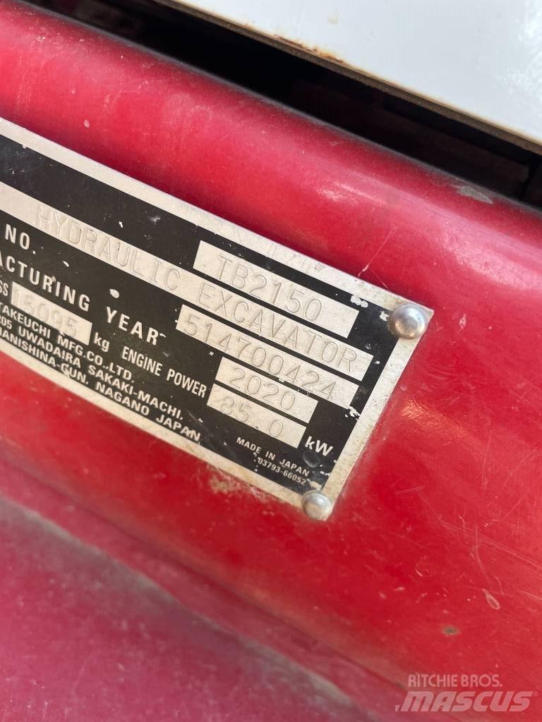 Takeuchi TB 2150 Vikšriniai ekskavatoriai