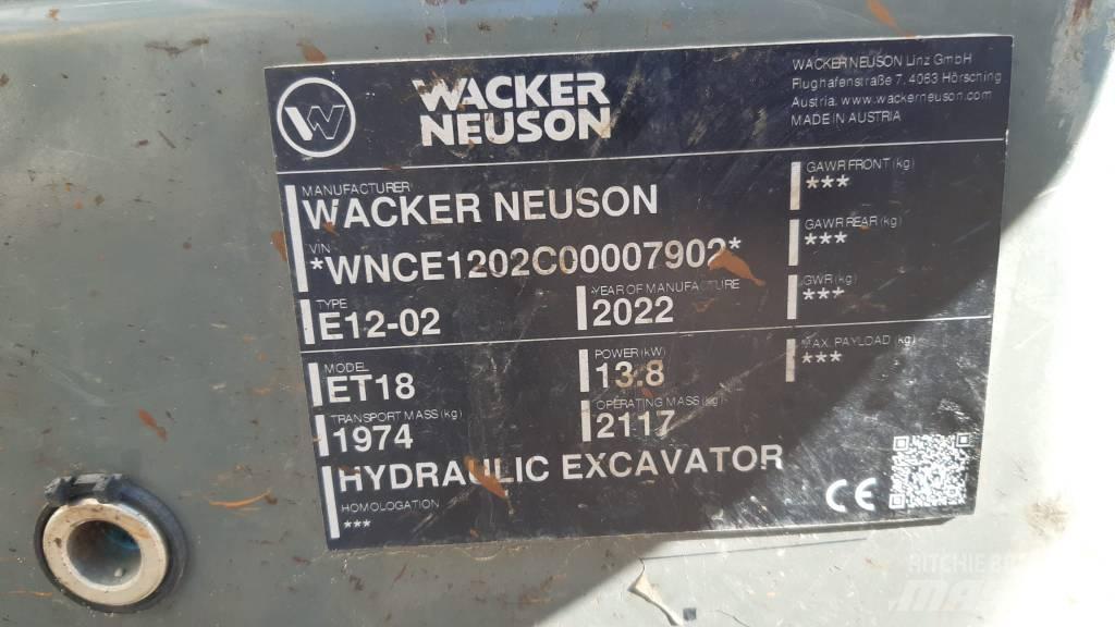 Wacker Neuson ET 18 Vikšriniai ekskavatoriai