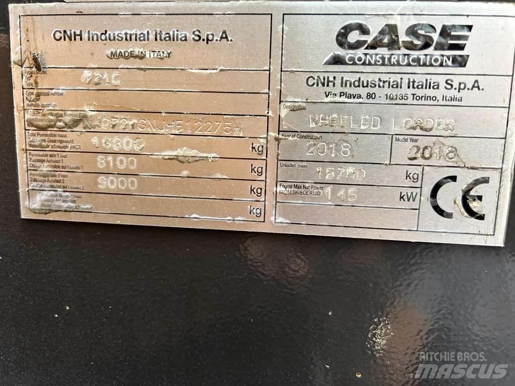 CASE 721G XR Naudoti ratiniai krautuvai