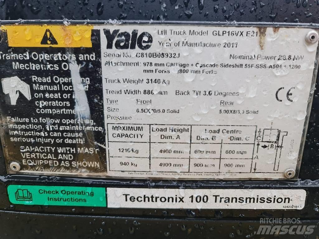 Yale GLP16VX LPG (dujiniai) krautuvai