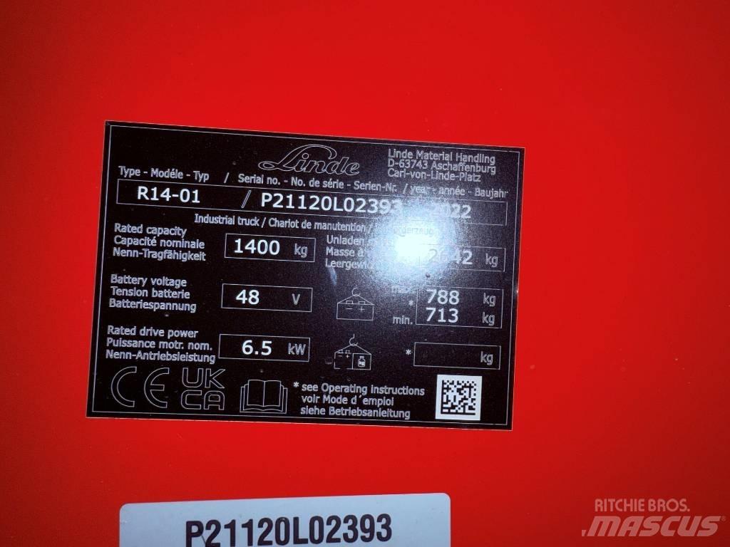 Linde R14/1120 Šakiniai krautuvai su prailgintu keltuvu