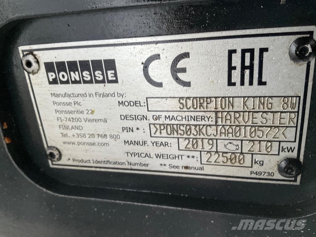 Ponsse Scorpion King Miško technika (Harvesteriai)