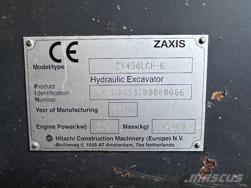 Hitachi ZX 490 LCH Vikšriniai ekskavatoriai